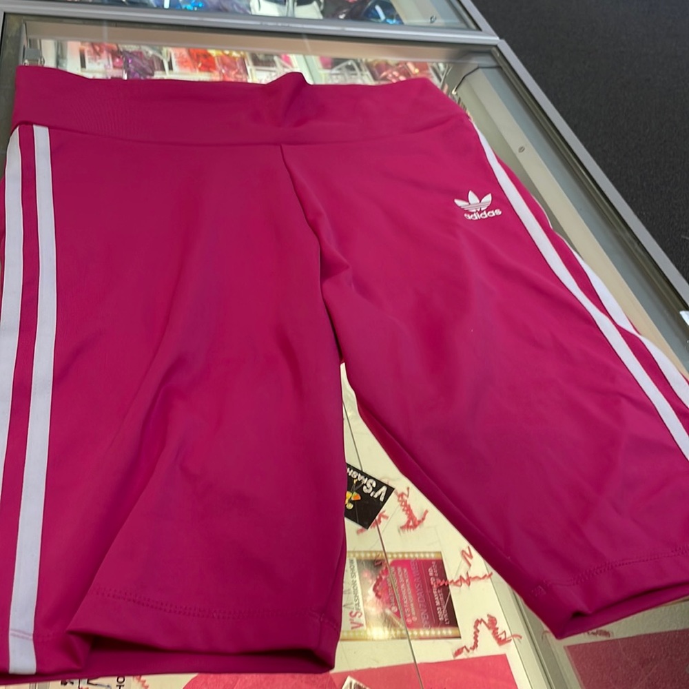 Hot pink with white stripes